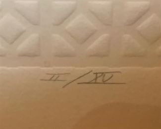 *Signed* Martin Barooshian Etching Intaglio Neptune II/XV 22.25x22.25x.5in HxWxD