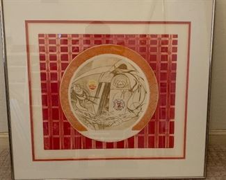 *Signed* Martin Barooshian Etching Intaglio Jupiter II/XV 23.5x26x.5in HxWxD