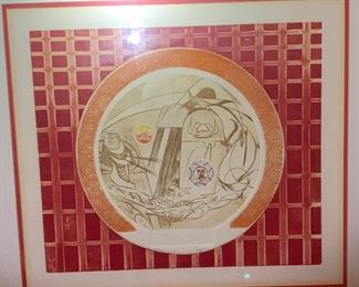 *Signed* Martin Barooshian Etching Intaglio Jupiter II/XV 23.5x26x.5in HxWxD
