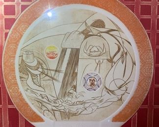 *Signed* Martin Barooshian Etching Intaglio Jupiter II/XV 23.5x26x.5in HxWxD