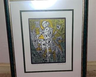 *Signed* Martin Barooshian Etching Intaglio 20x17.5x.5in HxWxD
