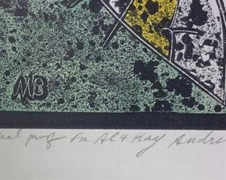 *Signed* Martin Barooshian Etching Intaglio 20x17.5x.5in HxWxD