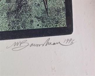 *Signed* Martin Barooshian Etching Intaglio 20x17.5x.5in HxWxD