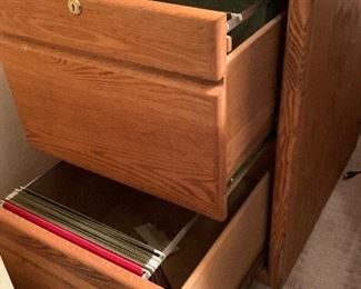 Oak 2 Drawer File Cabinet 29x20x25in HxWxD