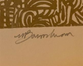 *Signed* Martin Barooshian Etching Intaglio Small ELAD 10x11x2in HxWxD