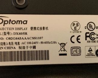 Optoma DX605R DLP Projector