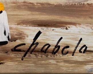 *Original* Art Chabela Elizabeth C. Haas Church Ceremony Painting 25x30.5x.5in HxWxD