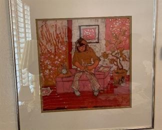 *Original* Batik Art Krissi’s Room Katalin Ehling 24.5x25.5x.5in HxWxD