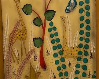 Vintage Mexican Art Alcala Tonala Jal Mexico 23x12x1in HxWxD