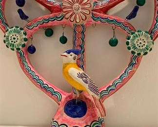 "#2 Tree of Life Mexican Folk Art Candelabra FLORES FAMILY" 23x16x4in HxWxD