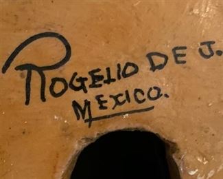 Rogelio DE J Mexico Ceramic Folk Art Duck 7x.4.5c8in HxWxD