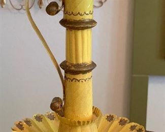 Tin Mexico Folk Art Lamp 36in H x 20in Diameter