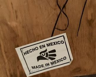 Carved Mexican Rustic Nightstand Single 21x25x17.5in HxWxD