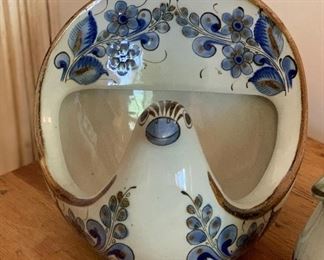 2pc El Palomar Mexico Folk Art Ceramic Birds Pair 7.5x9x9in