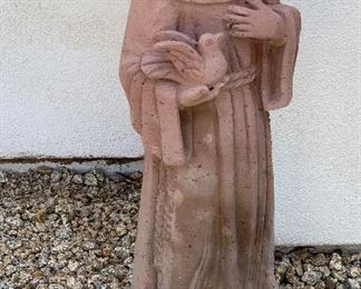St Francis Garden Statue Cast Stone 30 x 14 x 10 HxWxD