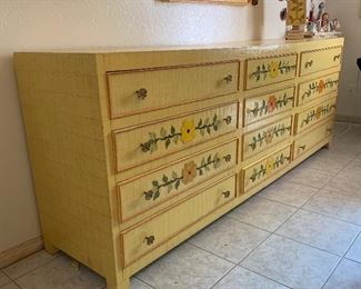 1960s Jeanne Valentine Mexican MCM 12 Drawer Dresser 36x96x22in HxWxD
