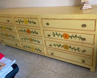 1960s Jeanne Valentine Mexican MCM 12 Drawer Dresser 36x96x22in HxWxD