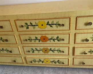 1960s Jeanne Valentine Mexican MCM 12 Drawer Dresser 36x96x22in HxWxD