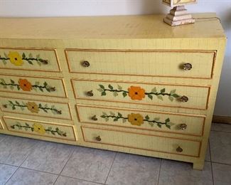 1960s Jeanne Valentine Mexican MCM 12 Drawer Dresser 36x96x22in HxWxD