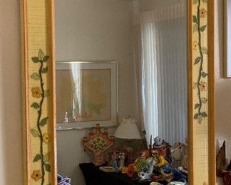 1960s Jeanne Valentine Mexican MCM Mirror 48x36x2in HxWxD