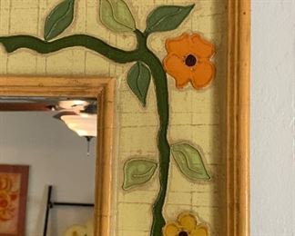 1960s Jeanne Valentine Mexican MCM Mirror 48x36x2in HxWxD