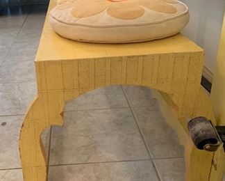 1960s Jeanne Valentine Mexican MCM Bench 16.5x20x72in Long