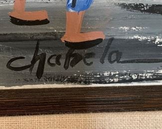 *Original* Chabela Elizabeth C. Haas Church Celebration Art Painting 29x25x2in HxWxD