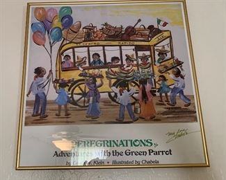 Signed Poster Chabela Elizabeth C. Haas 21x21x.5in HxWxD