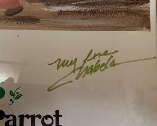 Signed Poster Chabela Elizabeth C. Haas 21x21x.5in HxWxD
