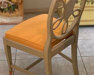 2pc Hand Painted Chairs Mexican Folk Art 38x20x18in HxWxD