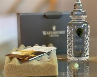 Waterford Crystal Baby Bottle NIB	6.25in H	