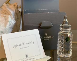#2 Waterford Crystal Baby Bottle NIB	6.25in H	