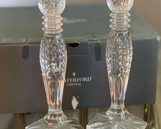 2pc Waterford Crystal 10in Bethany Candlesticks PAIR	10in H	