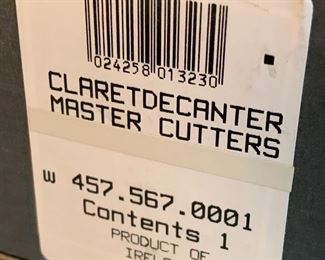 Waterford Crystal Master Cut Claret Decanter w/ Certificate	12x7x5in	HxWxD