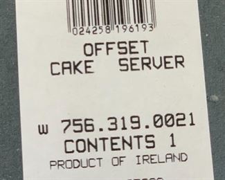 Waterford Crystal Offset Cake Server in Box	12in Long	