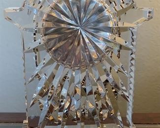 Waterford Crystal Gold Faced Carriage Clock	7.25in H x 5.5in W x 2in D	HxWxD