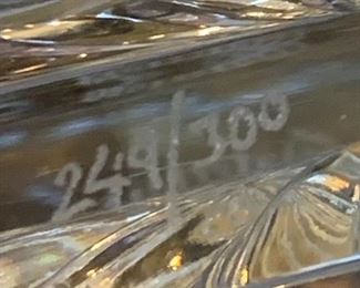 Waterford Crystal Limited Edition Overture Oval Bowl Etched 249/300	3.25x5x3in	HxWxD