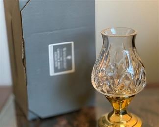 Waterford Crystal & Brass Belmont Hurricane John Connolly	7.5in H x 4in Diameter	