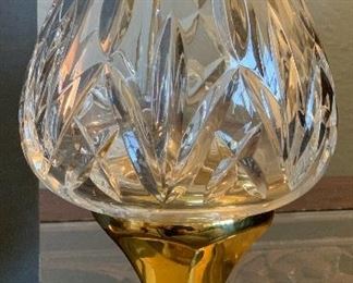 Waterford Crystal & Brass Belmont Hurricane John Connolly	7.5in H x 4in Diameter	