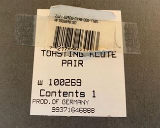 Waterford Crystal 2000 Toasting Flute Pair glasses Health	9.25in H	