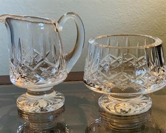 Waterford Crystal Lismore Sugar & Cream Set	4.5in H & 3.5in H	