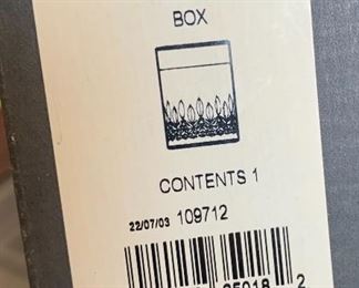 Waterford  Crystal Lismore Cotton Swab Container	4in H x 3in Diameter	