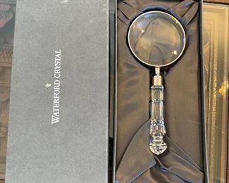 Waterford  Crystal Magnifier  Magnifying Glass	7in L	