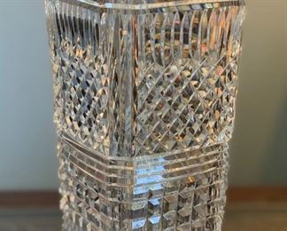 12in Waterford Master Cutter Vase Square Rare	12x6x6in	