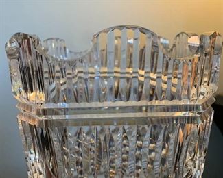 12in Waterford Master Cutter Vase Square Rare	12x6x6in	