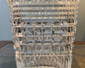 12in Waterford Master Cutter Vase Square Rare	12x6x6in	