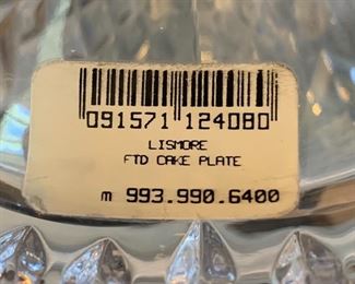 Waterford Lismore 11in Cake Stand/Plate	5in H x 11in Diameter	