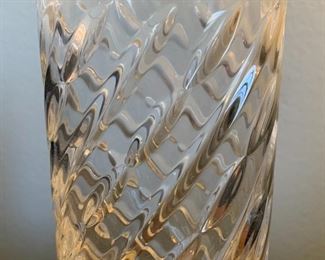 Waterford Crystal & Brass Wyndham Hurricane Candle Holder John Connolly Signed	10.5in H x 5.5in Diameter (at base)	HxWxD