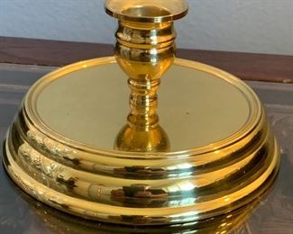 Waterford Crystal & Brass Wyndham Hurricane Candle Holder John Connolly Signed	10.5in H x 5.5in Diameter (at base)	HxWxD