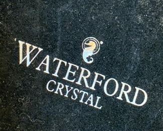 Waterford Crystal & Brass Wyndham Hurricane Candle Holder John Connolly Signed	10.5in H x 5.5in Diameter (at base)	HxWxD